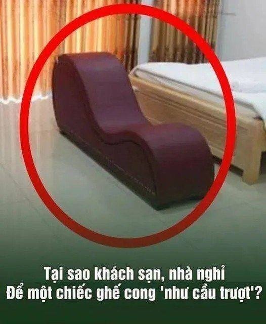 vì sao khách sạn, nhà nghỉ thường để một chiếc ghế cong ‘như cầu trượt’, nó để làm gì…?