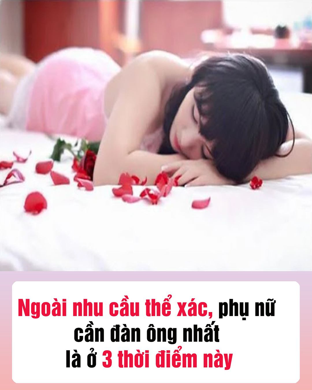 Ngoài nhu cầu thể xác, chi em cần các anh nhất là ở 3 thời điểm này