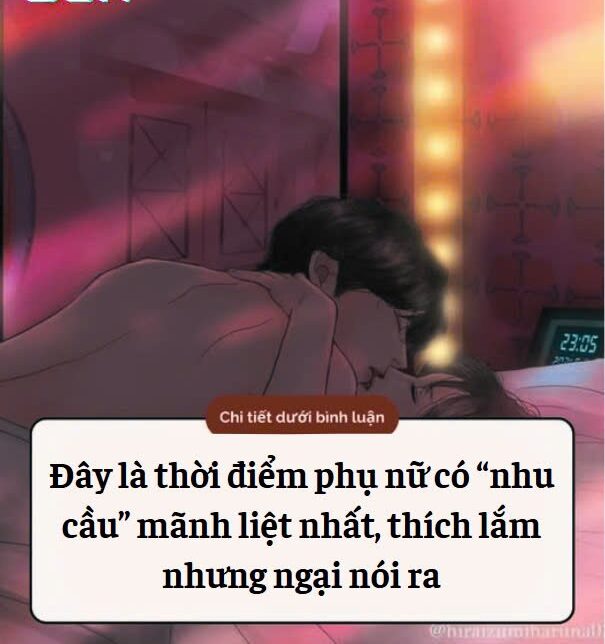 Đây là thời điểm phụ nữ có “nhu cầu” mãnh liệt nhất, thích lắm nhưng ngại không nói ra