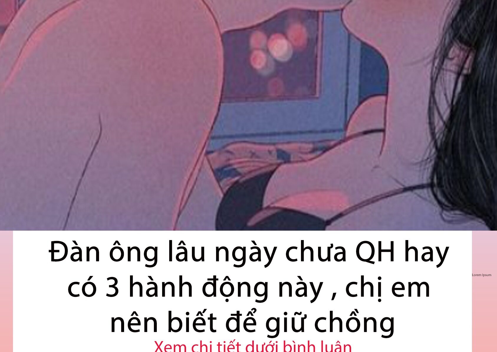 Các anh chồng lâu ngày chưa QH hay có 3 hành động này , chị em nên biết để giữ chồng