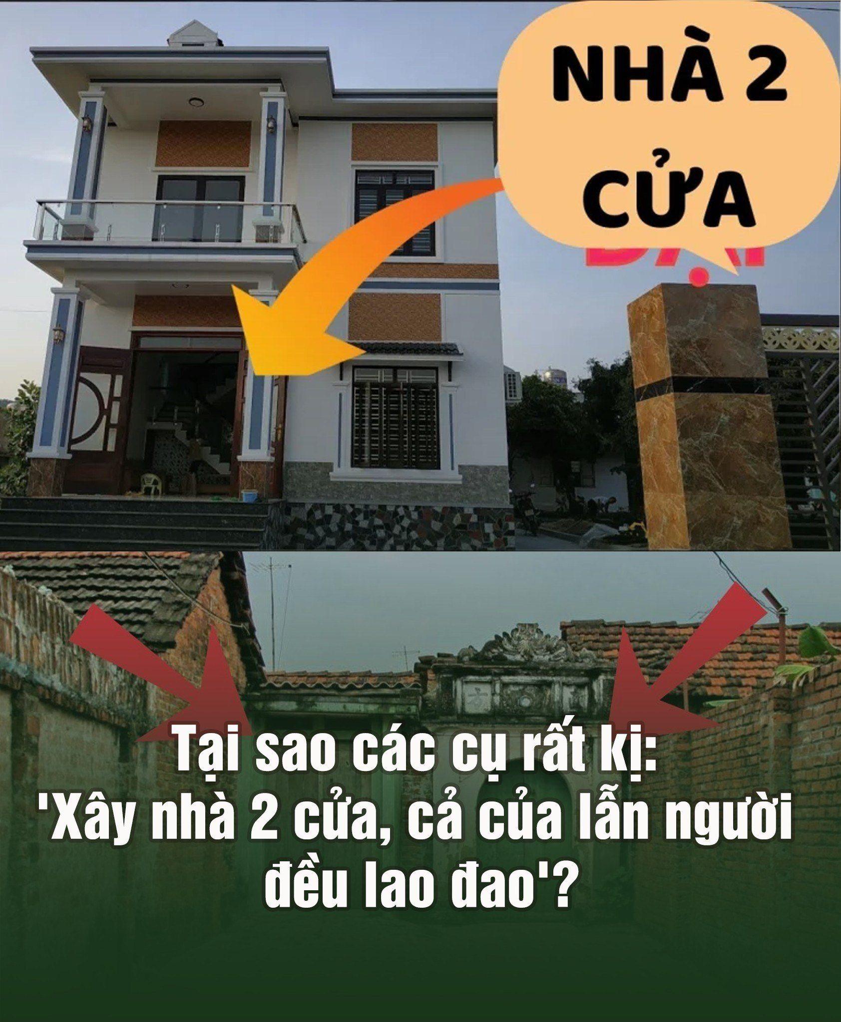 Người xưa nói chẳng sai: “Xây nhà có 2 cửa, cả của và người đều lao đao”, vì sao?