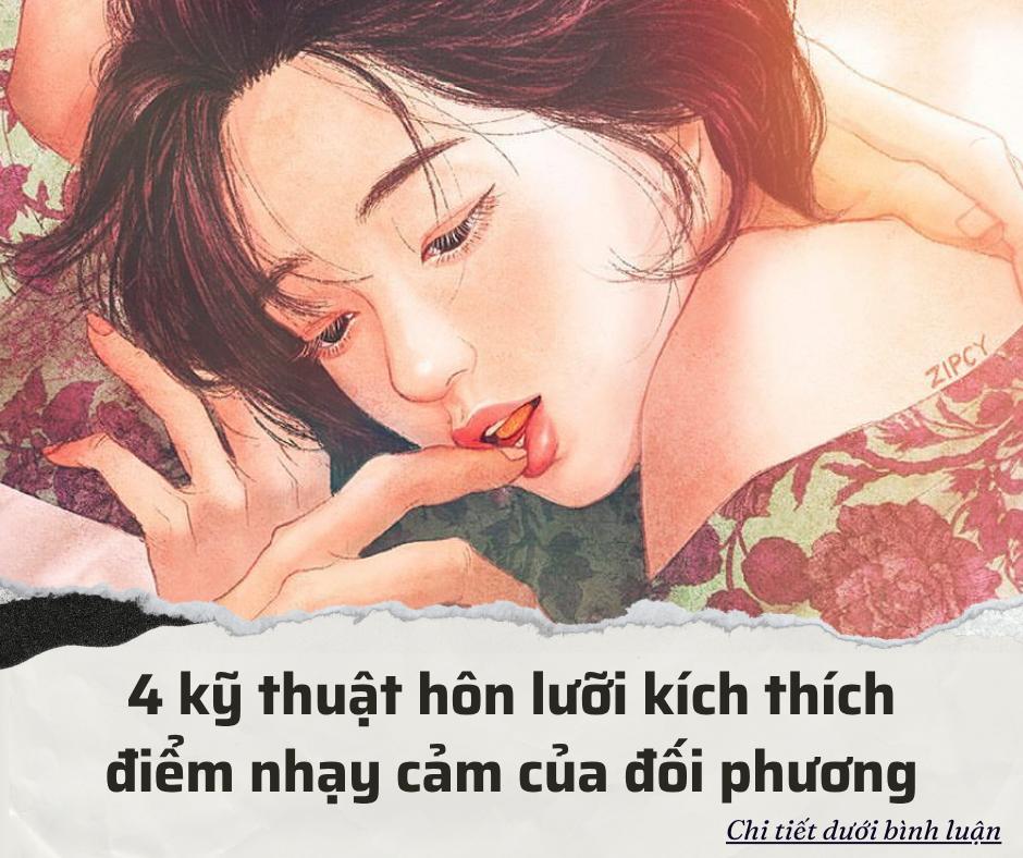4 kỹ thuật hôn lưỡi kích thích điểm nhạy cảm của đối phương